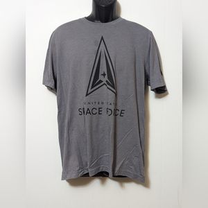 Men's The Shop US Space Force Military Logo T-shirt Gray Size XL